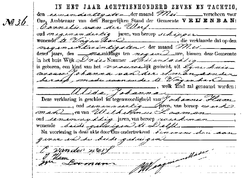 18870531 geb akte 36 Alida J dv C vd Werf - J vd Sman